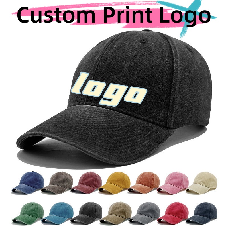 Hat Snapback Cap - Casquette de Baseball en coton délavé