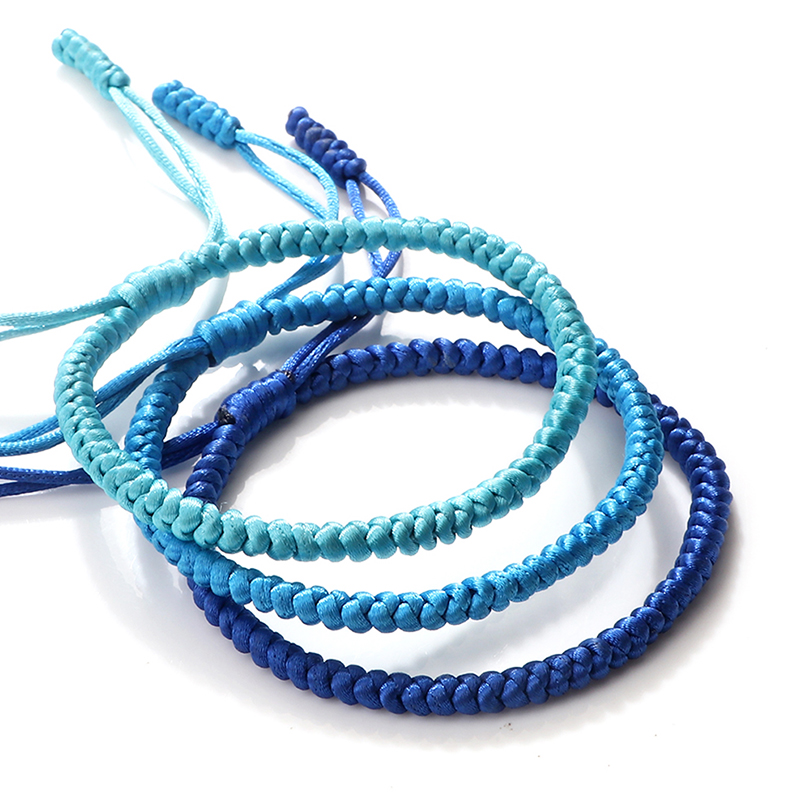 Men Accessories Wrist - Bracelet à nœuds en corde bleue