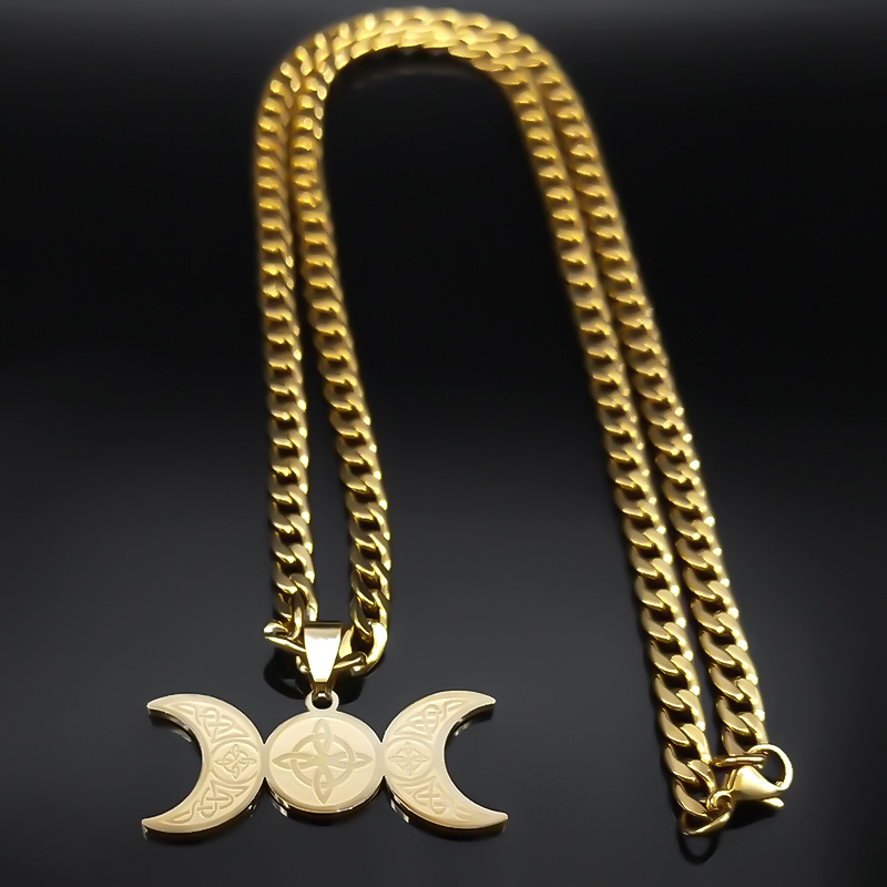 Wicca Triple lune croissant dé - Men Accessories Aesthetic avis et prix