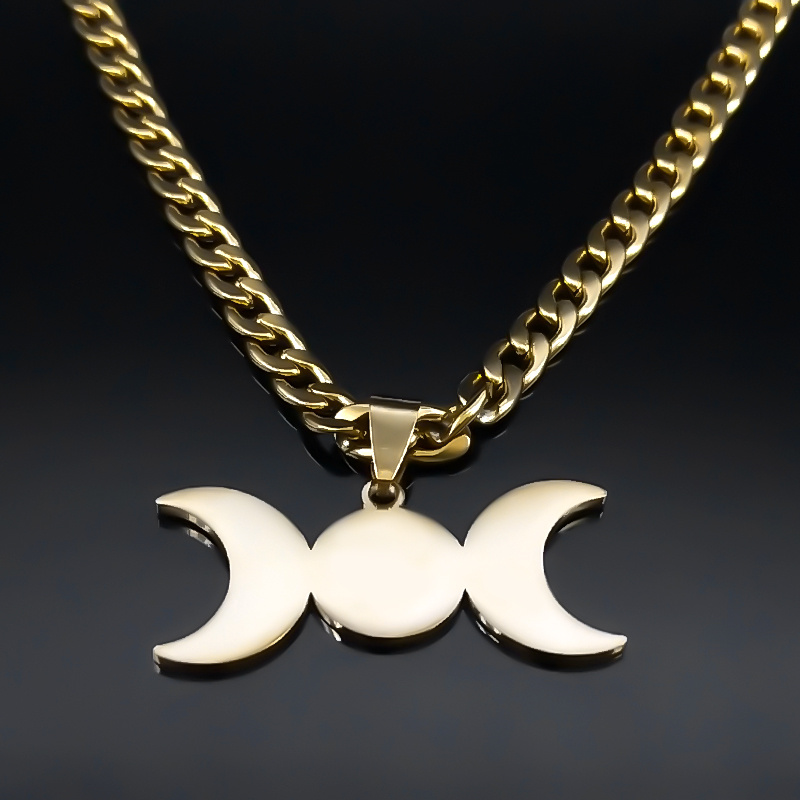 Wicca Triple lune croissant dé - Men Accessories Aesthetic avis et prix